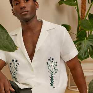 Celebrate all things natural with my shirts tailored from premium Irish woven linen. Created with utmost care in North London by olenkaatelier this extraordinary piece seamlessly blends traditional craftsmanship with contemporary design. Embroidered with the Flax plant which linen is made from    At core I prioritise sustainable fashion which is why I thoughtfully chosen UK made corozo nut buttons for this shirt from bawntextiles Its material sourced from the tagua palm tree these buttons not only boast visual allure but also align with the commitment to ecofriendly production practices including organic cotton care labels.   fairfashion organic embroidery madeinuk london sustainablefashion fashion  slowfashion ethicalfashion cubanshirt love happy instagood fsccertifiedb knitwear menswear mensfashion irishlinen flax consciousclothing linen madeinlondon sustainablefashionbrand madewithcare consciousfashion positivity positivefashion positivefashionbrand